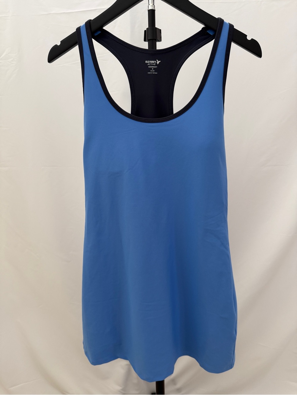 Old Navy Blue Racerback Tank with Black Trim